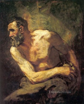  figure Oil Painting - The Miser study for Timon of Athens figure painter Thomas Couture